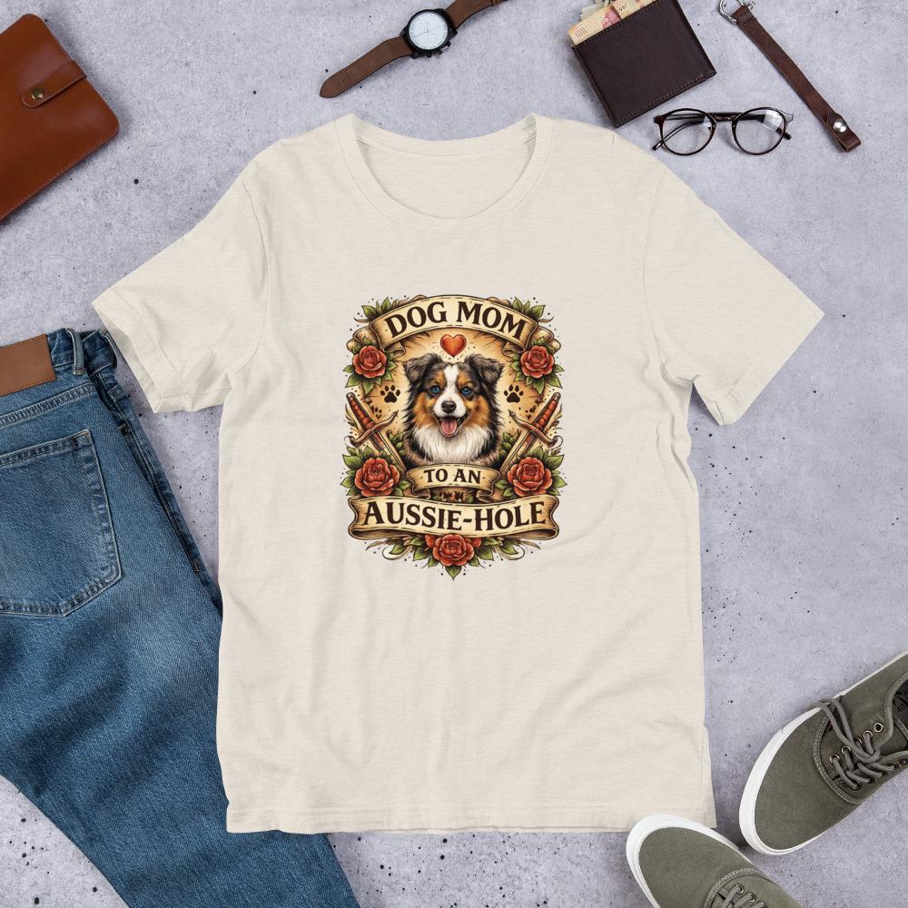 Aussie Dog Mom Shirt - Aussie-hole 