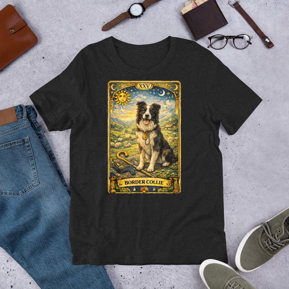 Border Collie Tarot Card Shirt
