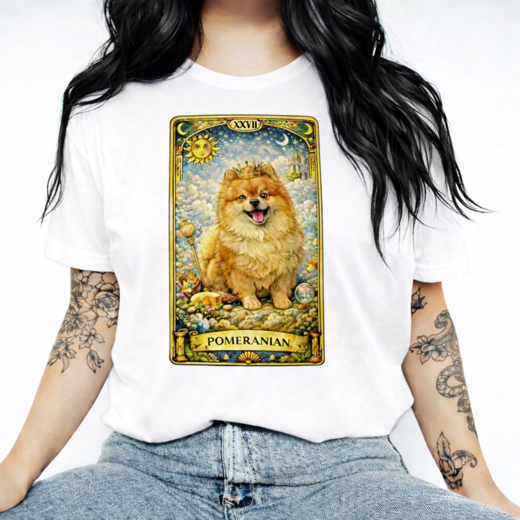 Pomeranian Tarot Card Shirt 