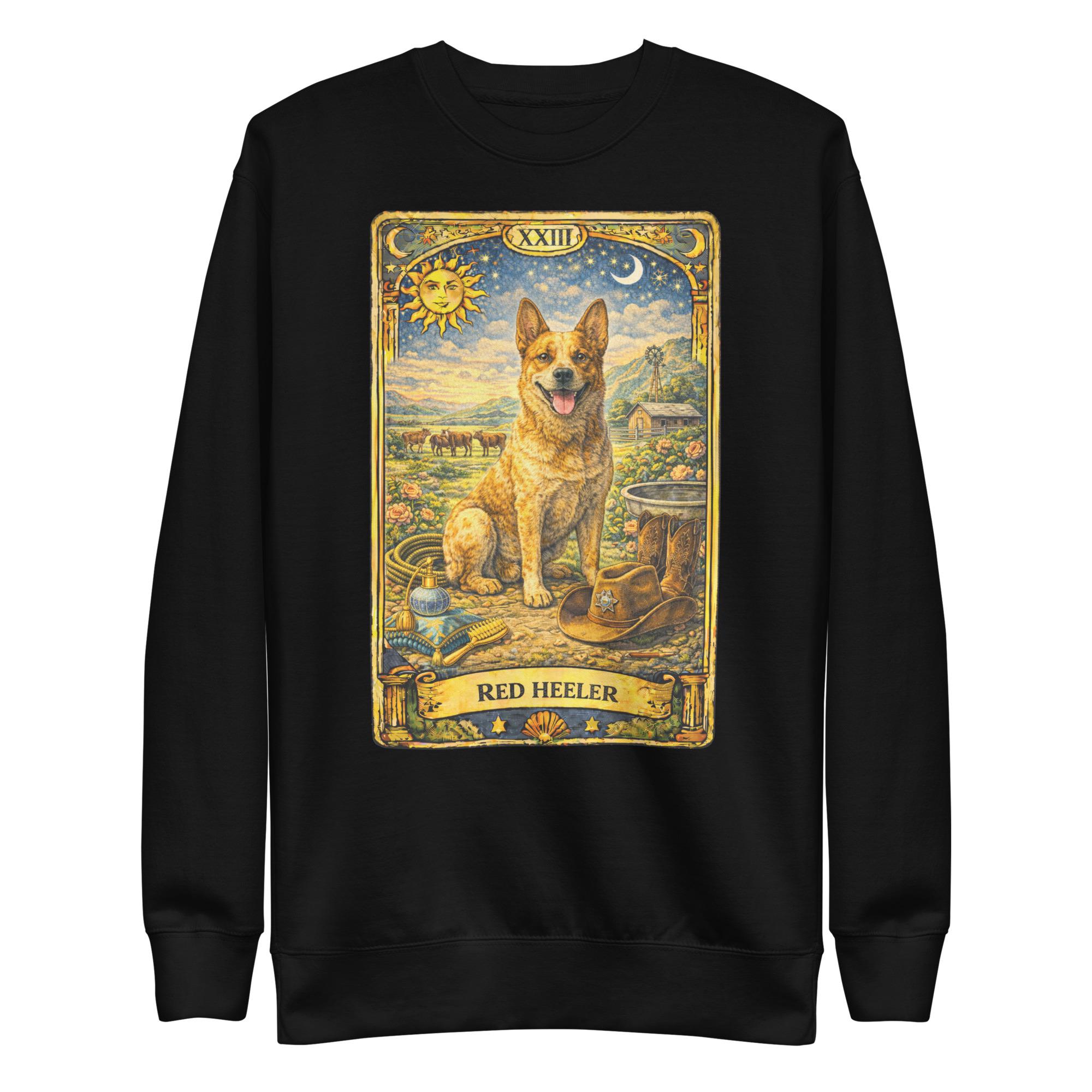 Red Heeler Tarot Card Crewneck