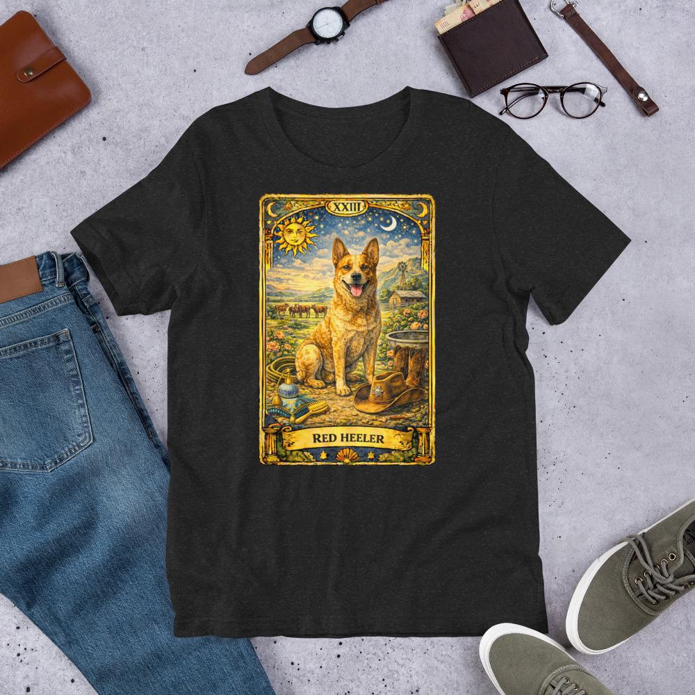 Red Heeler Tarot Card Shirt
